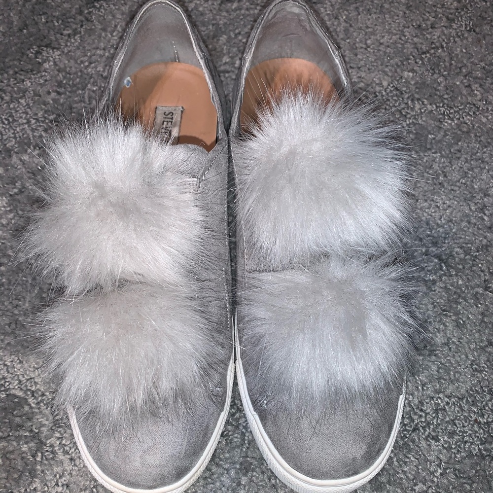 Grey Steve Madden slip on shoes